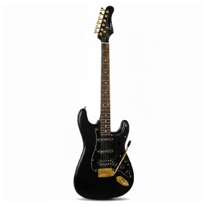 Guitarra eléctrica HSS SMIGER L-G2-PRO GOLD | Negra Mate con Hardware Dorado