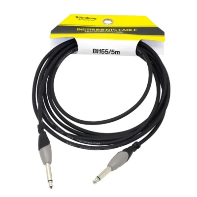 Soundking BI155/5M – Cable de Instrumento Plug Mono 6.35 mm a Plug Mono 6.35 mm de 5 m