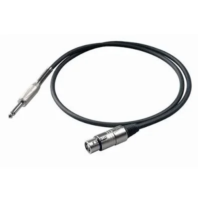 Proel BULK200LU5 – Cable Profesional Plug Mono 6.3 mm a XLR Hembra de 5 m